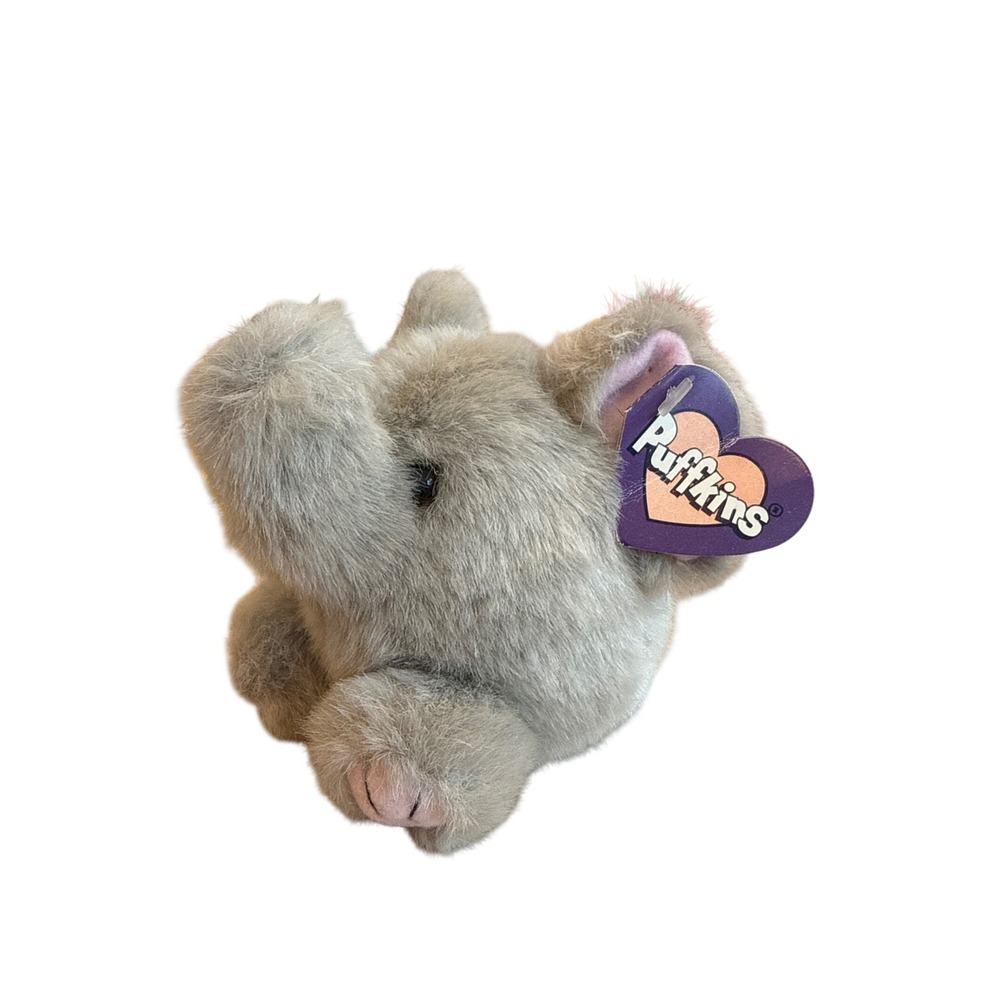 Swibco Puffkins Elly the Elephant Grey Plush Stuffed Animal Style 6620 Vintage
